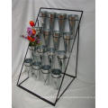 Metal Wire Floor Standing 4-Layer Useful Cheap Merchandising Display Fixture Flower Shop Equipment